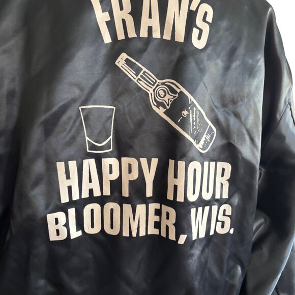 Vintage Empire Satin Varsity Jacket Bomber Fran's Happy Hour Bloomer, Wis sz L - Picture 4 of 10
